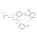 3-[(2S)-6-[(E)-2-[2-chloro-6-(trifluoromethyl)phenyl]vinyl]-4-[3-(trifluoromethyl)phenyl]sulfonyl-2,3-dihydro-1,4-benzoxazin-2-yl]propanoic acid