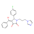 1-(3-(1H-Imidazol-1-yl)propyl)-5-(4-chlorophenyl)-4-(hydroxy(phenyl)methylene)pyrrolidine-2,3-dione