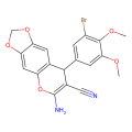 8H-1,3-Dioxolo[4,5-g][1]benzopyran-7-carbonitrile, 6-amino-8-(3-bromo-4,5-dimethoxyphenyl) 