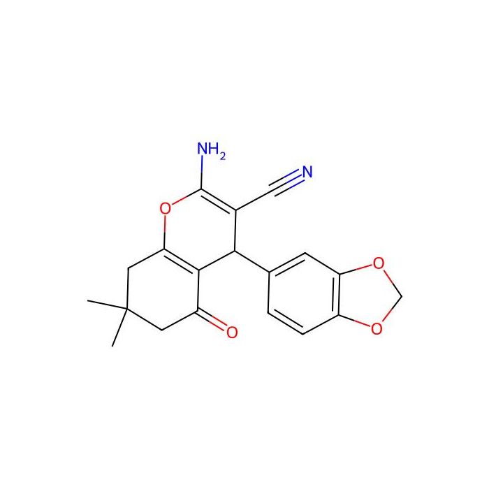 2-amino-4-(1,3-benzodioxol-5-yl)-7,7-dimethyl-5-oxo-5,6,7,8-tetrahydro-4H-chromene-3-carbonitrile