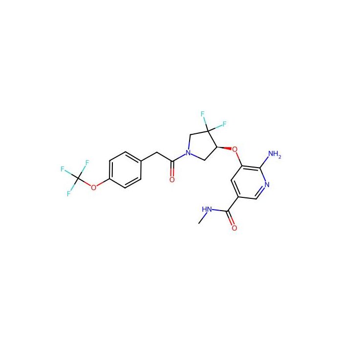 6-Amino-5-((1S)-2,2-difluoro-4-(2-(4-(trifluoromethoxy)phenyl)acetyl)cyclopentyloxy)-N-methylnicotinamide