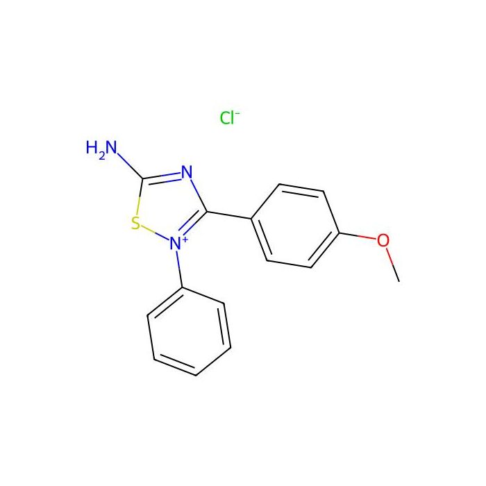 5-Amino-3-(4-methoxyphenyl)-2-phenyl-1,2,4-thiadiazol-2-ium chloride
