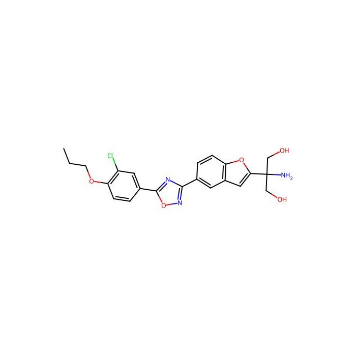2-Amino-2-(5-(5-(3-chloro-4-propoxyphenyl)-1,2,4-oxadiazol-3-yl)benzofuran-2-yl)propane-1,3-diol