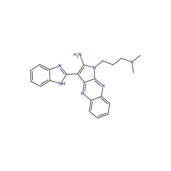 2-Amino-3-(1H-benzimidazol-2-yl)-N,N-dimethyl-1H-pyrrolo(2,3-b)quinoxaline-1-propanamine