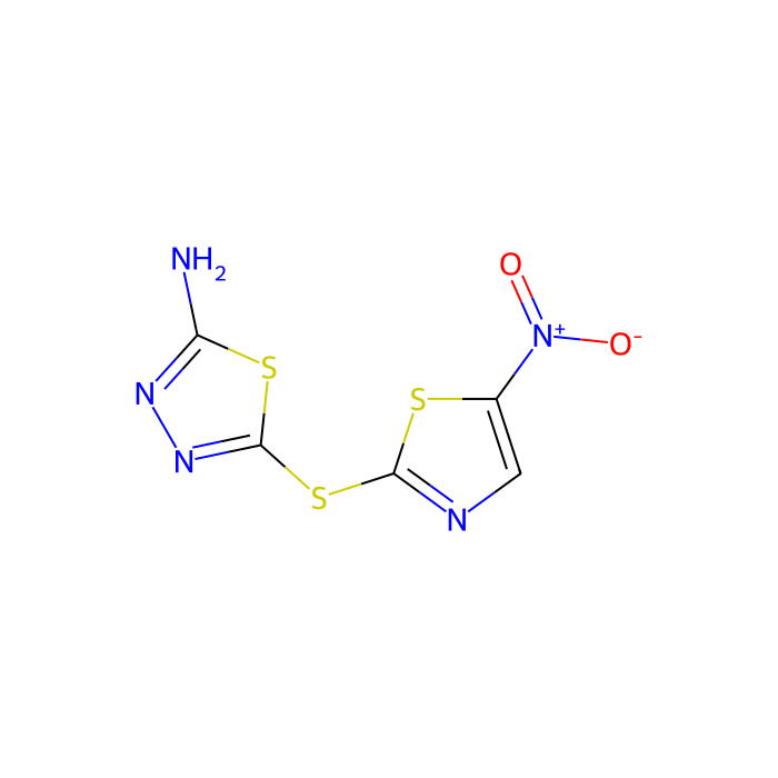 2-氨基-5-[(5-硝基-2-噻唑基)硫代]-1,3,4-噻二唑, 丝裂原活化蛋白激酶 8 抑制剂