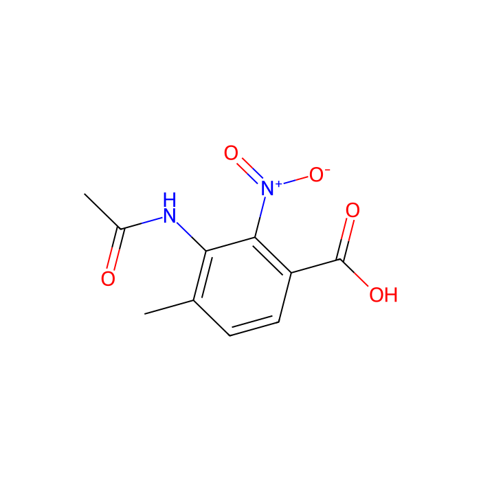 3-乙酰氨基-4-甲基-2-硝基苯甲酸