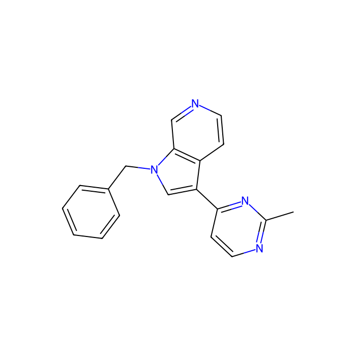 3-(2-甲基-4-嘧啶基)-1-(苯基甲基)-1H-吡咯并[2,3-c]吡啶(AZ Dyrk1B 33)