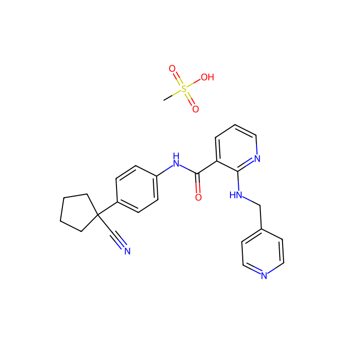 Apatinib (YN968D1) mesylate, 血管内皮生长因子受体 2 抑制剂