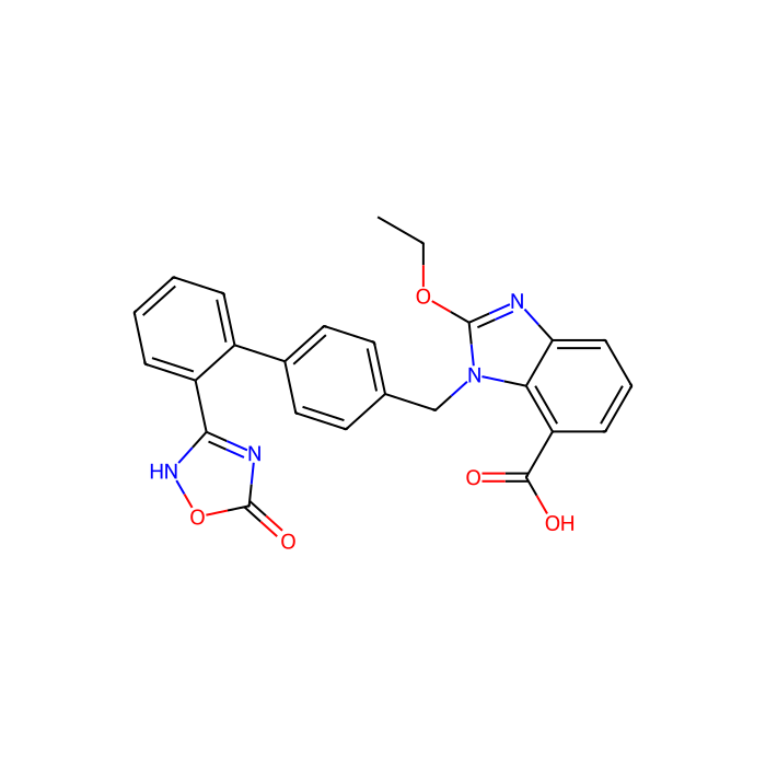 阿齐沙坦, 1 型血管紧张素 II 受体拮抗剂