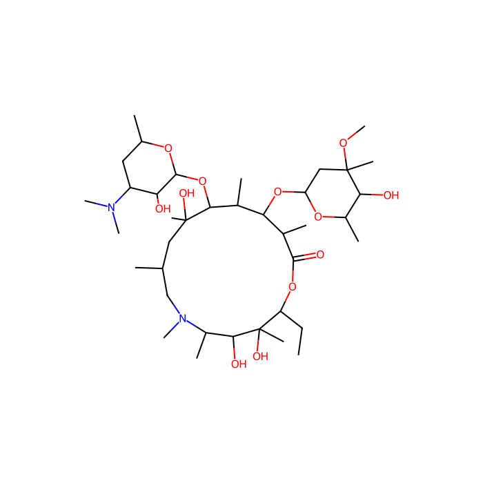 Azithromycin (CP-62993), 细菌 70S 核糖体抑制剂