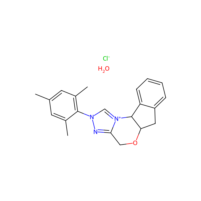 (5aR,10bS)-5a,10b-二氢-2-(2,4,6-三甲基苯基)-4H， 6H-茚并[2,1-b]-1,2,4-三唑并[4,3-d]-1， 4-恶嗪氯化物一水合物