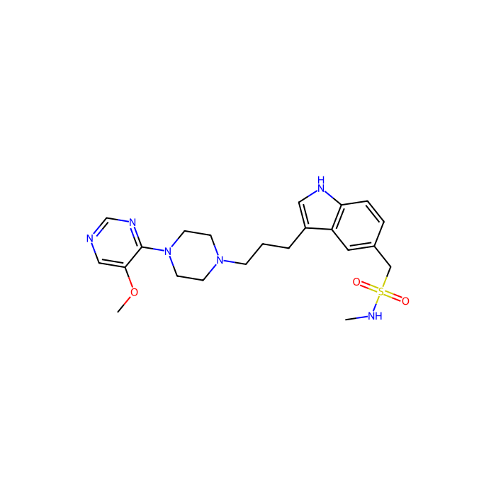 Avitriptan, 5-HT 1A 受体激动剂；5-HT 1B 受体激动剂；5-HT 1D 受体激动剂