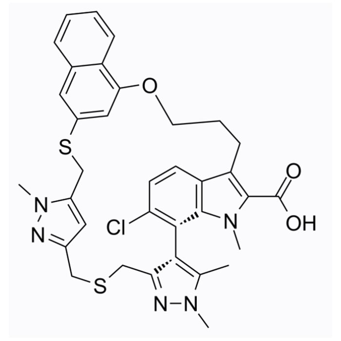 AZD-5991 (S-enantiomer), MCL1 凋亡调节因子抑制剂；BCL2 家族成员