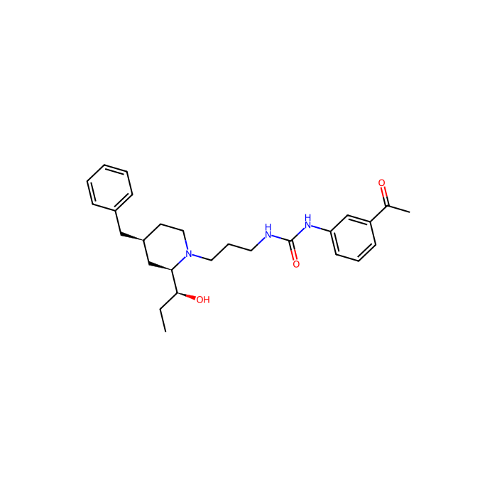3-(3-acetylphenyl)-1-[3-[(2R,4S)-2-[(1S)-1-hydroxypropyl]-4-(phenylmethyl)piperidin-1-yl]propyl]urea, CCR3 拮抗剂