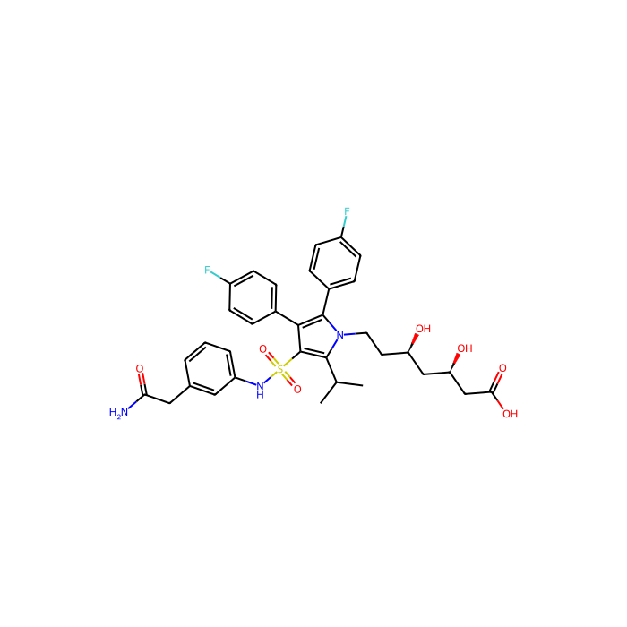(3R,5R)-7-[4-[[3-(2-amino-2-oxoethyl)phenyl]sulfamoyl]-2,3-bis(4-fluorophenyl)-5-propan-2-ylpyrrol-1-yl]-3,5-dihydroxyheptanoic acid, 羟甲基戊二酰-CoA 还原酶抑制剂