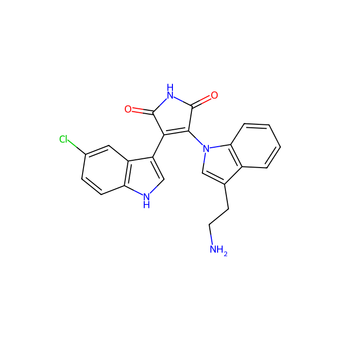 3-[3-(2-aminoethyl)-1H-indol-1-yl]-4-(5-chloro-1H-indol-3-yl)-2,5-dihydro-1H-pyrrole-2,5-dione, 钙/钙调蛋白依赖性蛋白激酶 II δ 亚基抑制剂