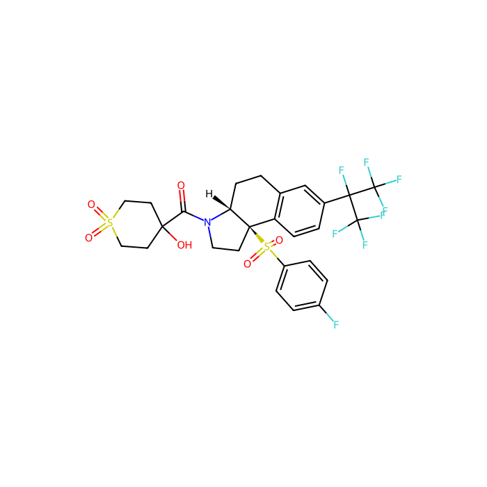 [(3aR,9bR)-9b-(4-fluorophenyl)sulfonyl-7-(1,1,1,2,3,3,3-heptafluoropropan-2-yl)-2,3a,4,5-tetrahydro-1H-benzo[e]indol-3-yl]-(4-hydroxy-1,1-dioxothian-4-yl)methanone, RAR 相关孤儿受体-γ 的激动剂