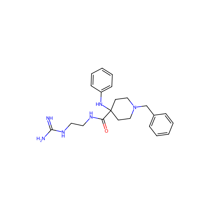 4-anilino-1-benzyl-N-[2-(diaminomethylideneamino)ethyl]piperidine-4-carboxamide, NPFF1 受体拮抗剂；NPFF2 受体拮抗剂