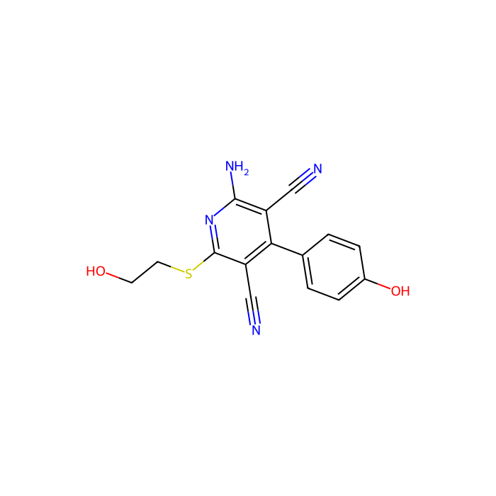 2-Amino-6-(2-hydroxy-ethylsulfanyl)-4-(4-hydroxy-phenyl)-pyridine-3,5-dicarbonitrile, A 1 受体激动剂