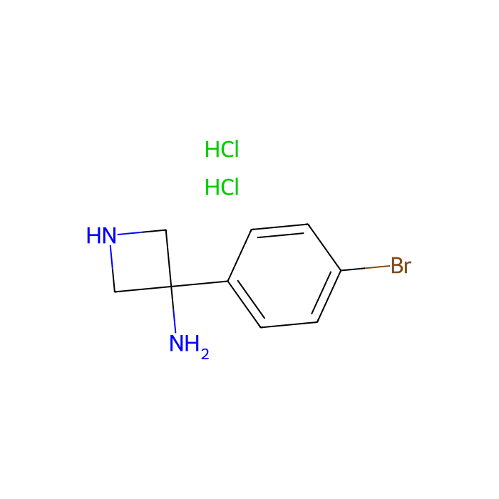 3-(4-bromophenyl)azetidin-3-amine;dihydrochloride