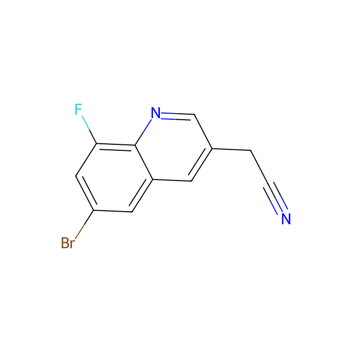 2-(6-bromo-8-fluoro-3-quinolyl)acetonitrile