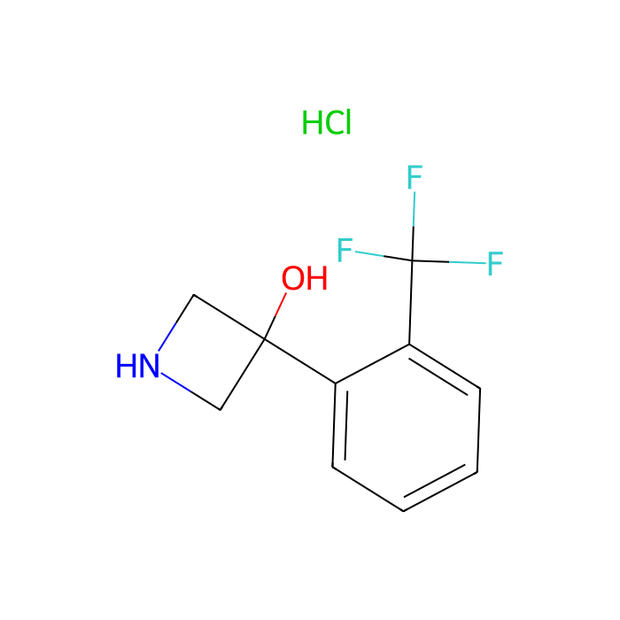 3-[2-(trifluoromethyl)phenyl]azetidin-3-ol;hydrochloride