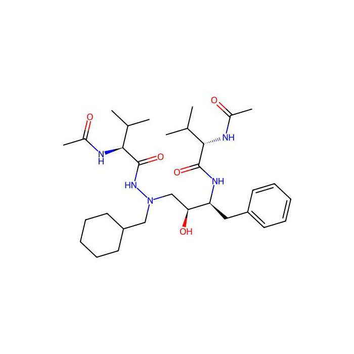 Acetyl-NH-val-cyclohexyl-CH2[nch2choh]CH2-benzyl-val-NH-acetyl