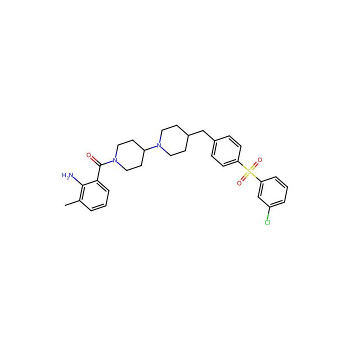 (2-Amino-3-methylphenyl)(4-((4-((3-chlorophenyl)sulfonyl)phenyl)methyl)(1,4'-bipiperidin)-1'-yl)methanone