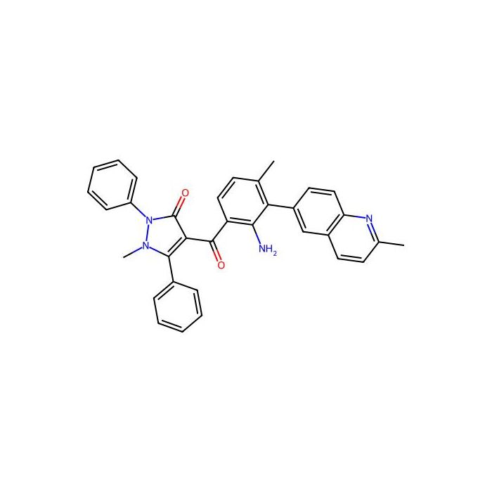 4-[2-Amino-4-Methyl-3-(2-Methylquinolin-6-Yl)benzoyl]-1-Methyl-2,5-Diphenyl-1,2-Dihydro-3h-Pyrazol-3-One