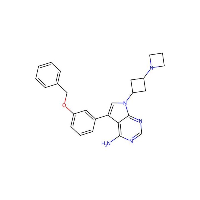 7-(3-(azetidin-1-yl)cyclobutyl)-5-(3-(benzyloxy)phenyl)-7H-pyrrolo[2,3-d]pyrimidin-4-amine, 胰岛素样生长因子 I 受体抑制剂