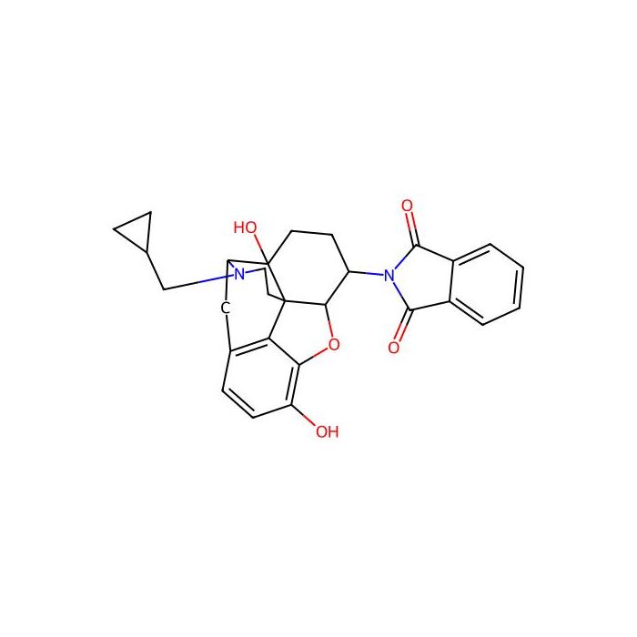 2-[(4aS,7R,12bS)-3-(cyclopropylmethyl)-4a,9-dihydroxy-1,2,4,5,6,7,7a,13-octahydro-4,12-methanobenzofuro[3,2-e]isoquinolin-7-yl]isoindole-1,3-dione, 缪阿片受体部分激动剂