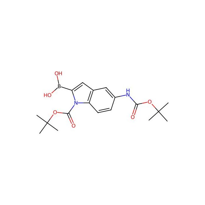 (1-(叔丁氧羰基)-5-((叔丁氧羰基)-氨基)-1H-吲哚-2-基)硼酸