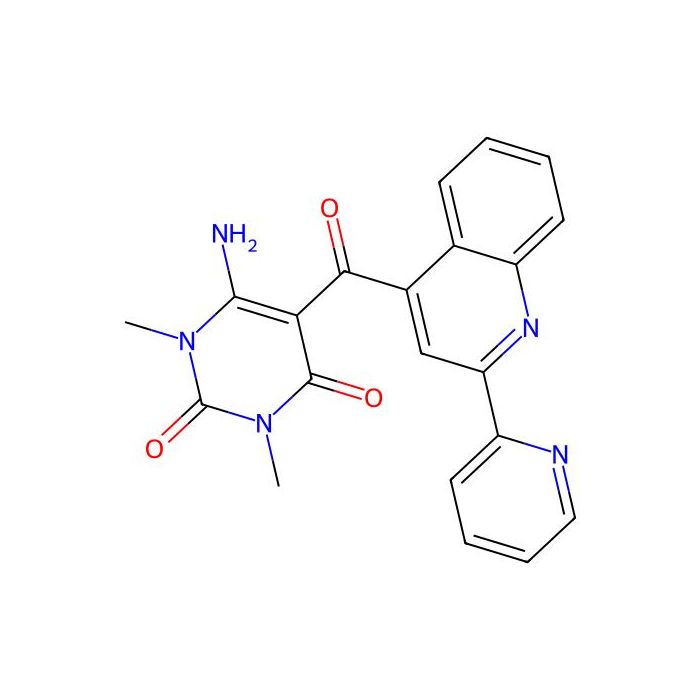 6-Amino-1,3-dimethyl-5-[2-(pyridin-2-yl)quinoline-4-carbonyl]-1,2,3,4-tetrahydropyrimidine-2,4-dione