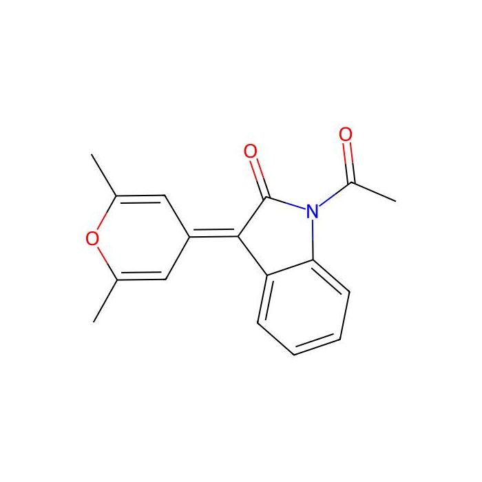 1-acetyl-3-(2,6-dimethyl-4H-pyran-4-ylidene)-1,3-dihydro-2H-indol-2-one