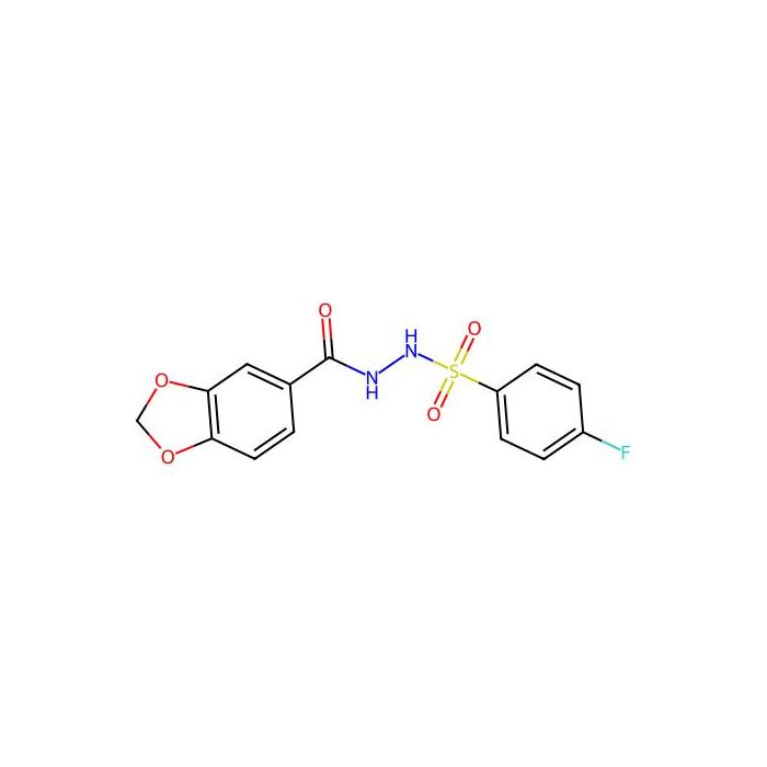 1,3-Benzodioxole-5-carboxylic acid, 2-((4-fluorophenyl)sulfonyl)hydrazide