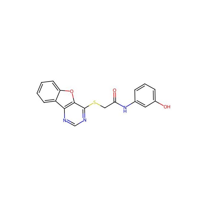 2-([1]benzofuro[3,2-d]pyrimidin-4-ylsulfanyl)-N-(3-hydroxyphenyl)acetamide