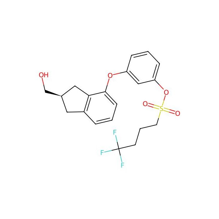 1-Butanesulfonic acid, 4,4,4-trifluoro-, 3-(((2R)-2,3-dihydro-2-(hydroxymethyl)-1H-inden-4-yl)oxy)phenyl ester