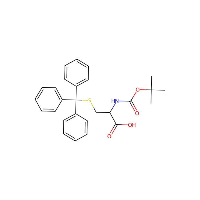 N-叔丁氧羰基-S-三苯甲基-L-半胱氨酸
