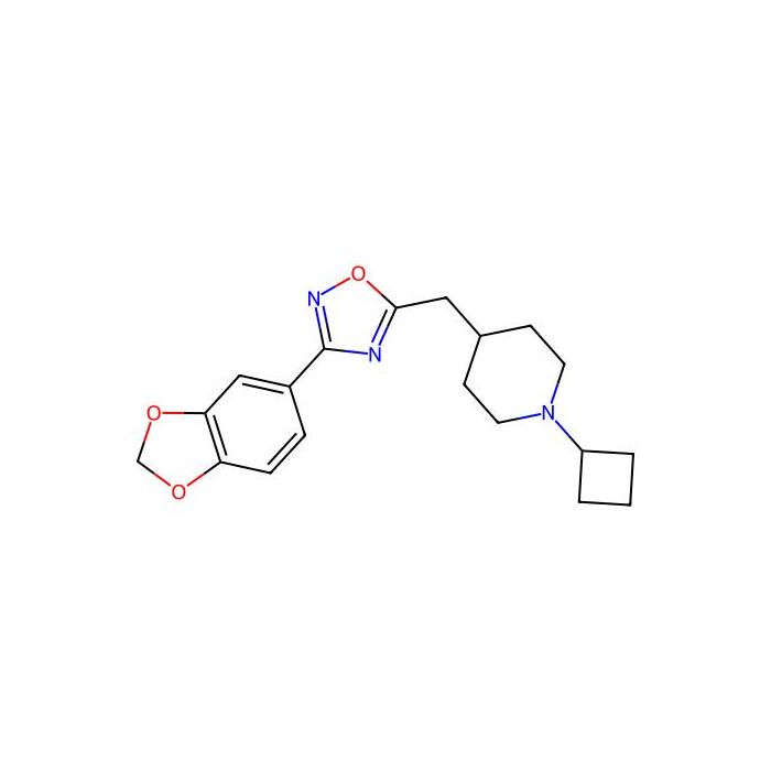 3-(Benzo[d][1,3]dioxol-5-yl)-5-((1-cyclobutylpiperidin-4-yl)methyl)-1,2,4-oxadiazole
