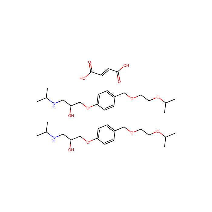 比索洛尔富马酸盐, β-1肾上腺素能受体拮抗剂