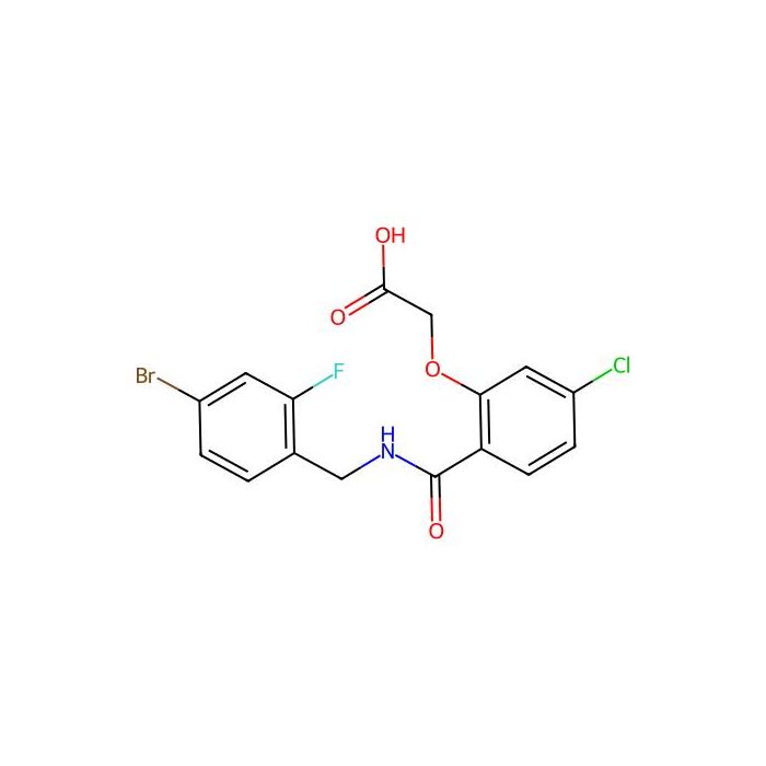 (2-(((4-Bromo-2-fluorobenzyl)amino)carbonyl)-5-chlorophenoxy)acetic acid