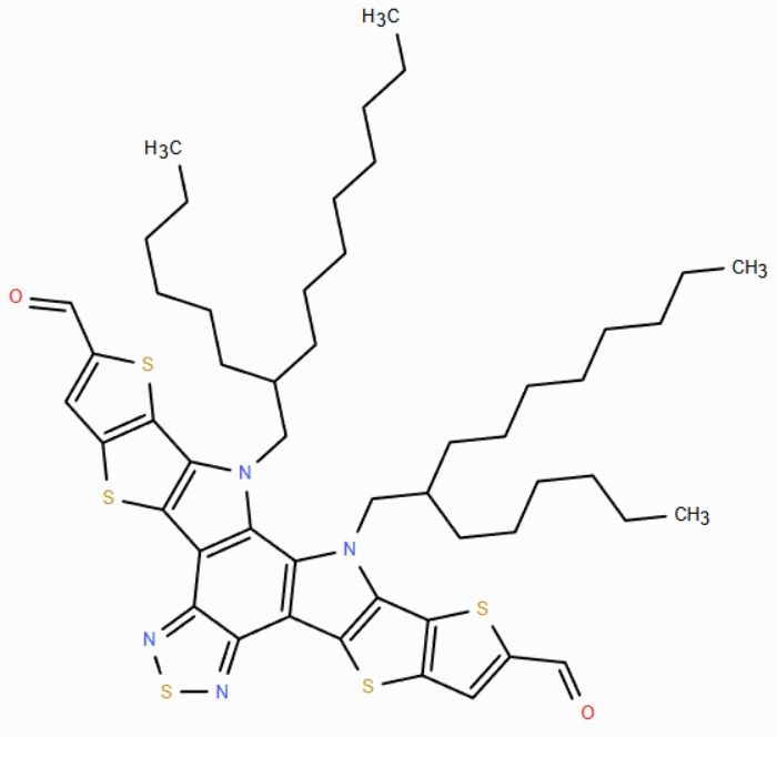 12,13-双(2-己基癸基)-12,13-二氢-[1,2,5]噻二唑并[3,4-e]噻吩并[2'',3'':4',5']噻吩并[2',3':4,5]吡咯并[3,2-g]噻吩并[2',3':4,5]噻吩并[3,2-b]吲哚-2,10-二甲醛