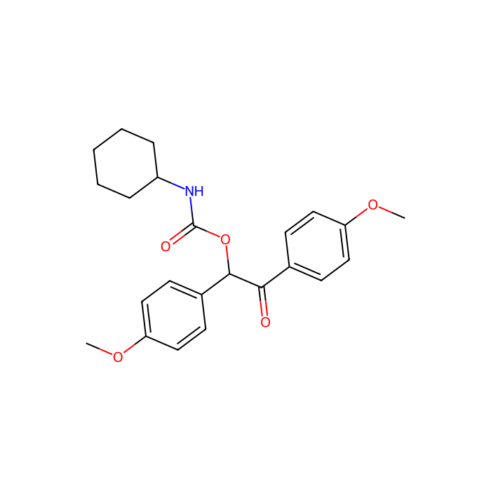 环己基氨基甲酸1,2-双(4-甲氧基苯基)-2-氧乙酯