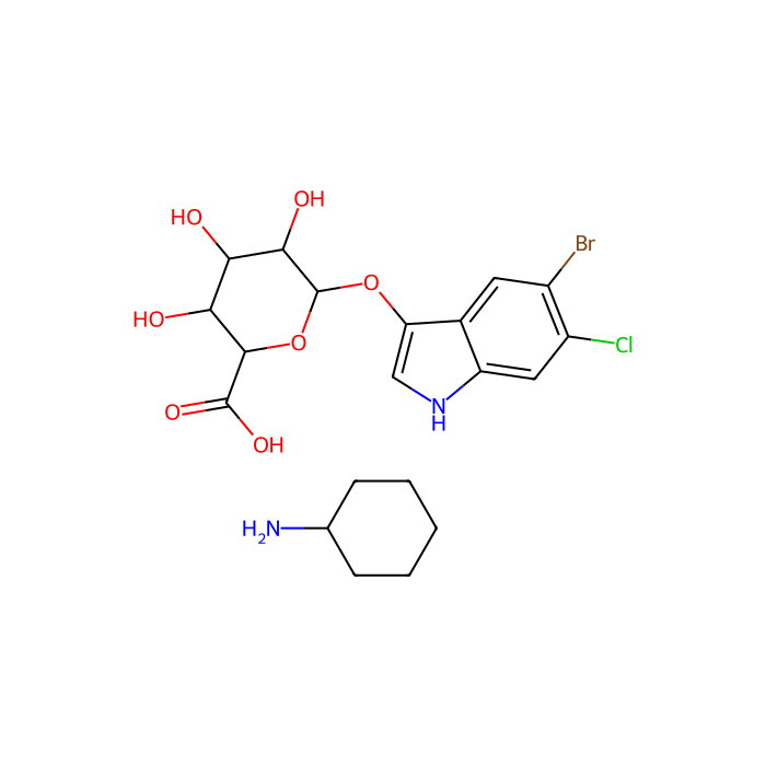 5-溴-6-氯-3-吲哚基β-D-葡糖苷酸环己铵盐 [用于生化研究]