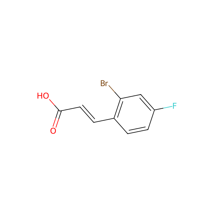 2-溴-4-氟肉桂酸