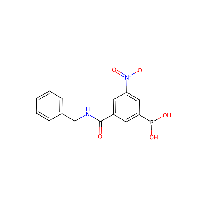 3-(苄基氨基羰基)-5-硝基苯基硼酸