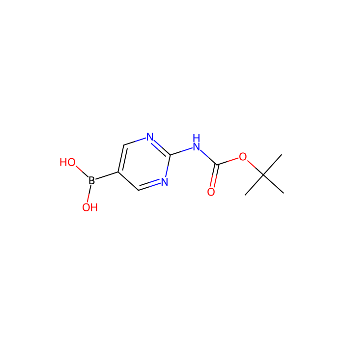 2-(BOC-氨基)嘧啶-5-硼酸