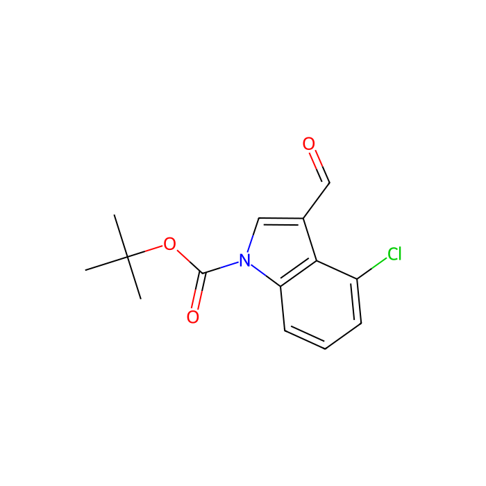1-Boc-4-氯-3-甲酰基吲哚