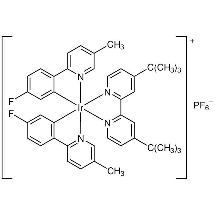 (4,4'-二叔丁基-2,2'-联吡啶-κ2N1,N1')[双[5-氟-2-(5-甲基-2-吡啶基-kN)苯基-κC1]]铱六氟磷酸盐