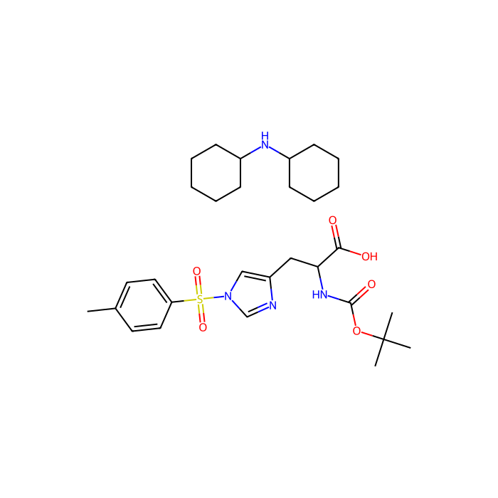 N-Boc-1-(p-甲苯磺酰基)-L-组氨酸 二环己基铵盐